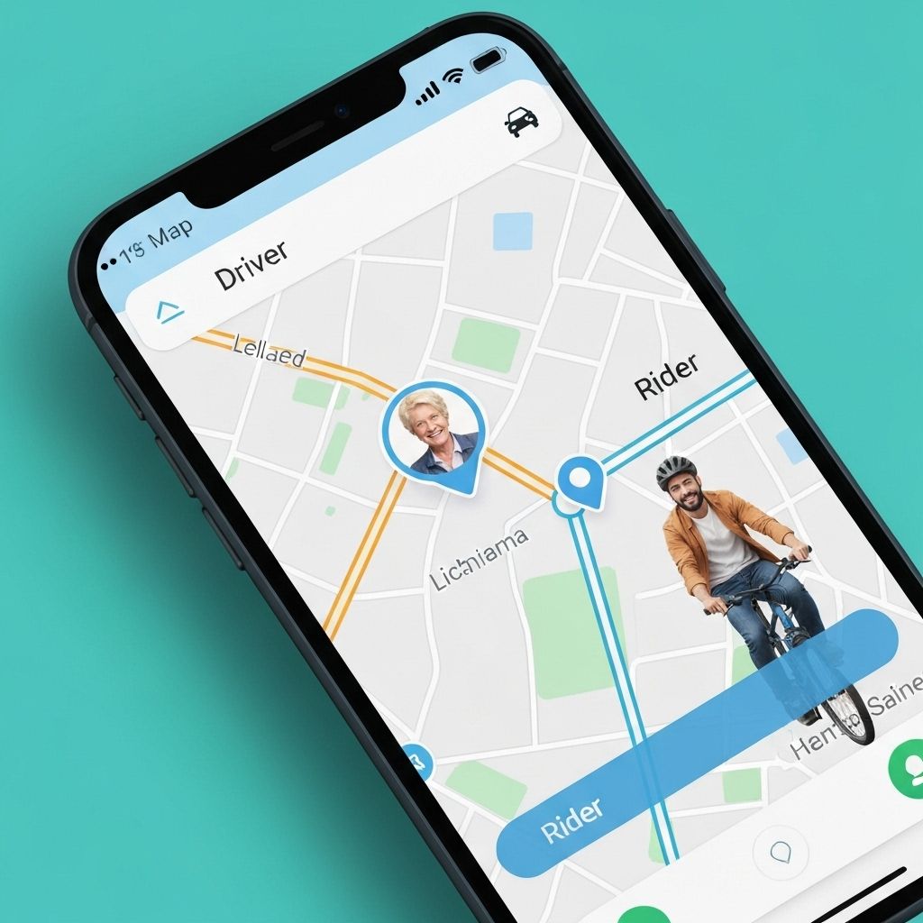 Illustration of dynamic route matching on a phone